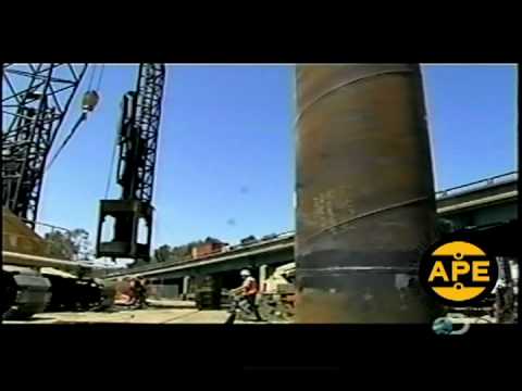 Discovery Channel - APE D180 Diesel Hammer on Highway 880 Oakland California