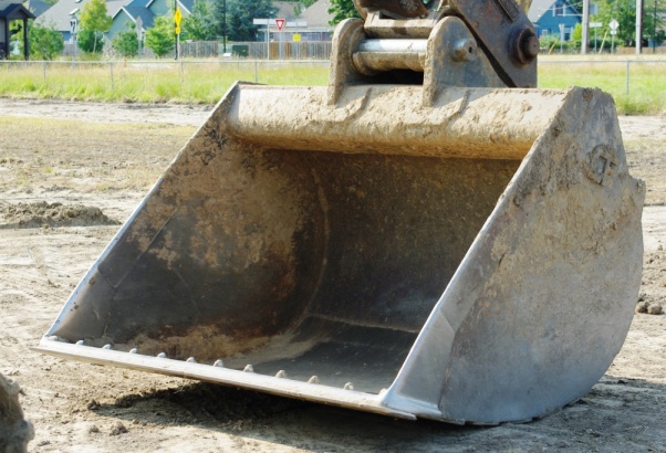 Exemplo de um balde para escavadeira