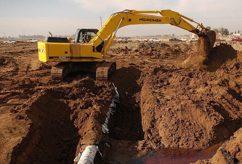 Exemplo de uma escavadeira hidraulica