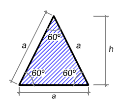 Área de um triângulo equilátero