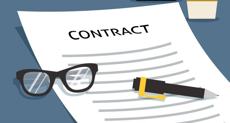 Ilustração do contrato de empreitada